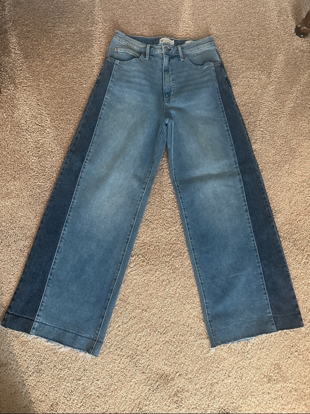 NWOT Women’s Jessica Simpson Two-Tone Blue Wide Leg Jeans